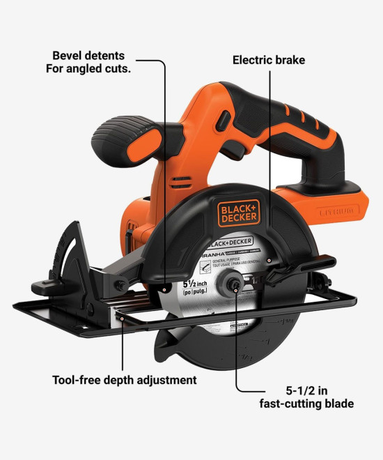 BLACK+DECKER 20V Lithium-Ion Battery Pack Circular Saw