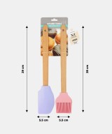 3 Pieces Silicone Spatulas Heart Shaped