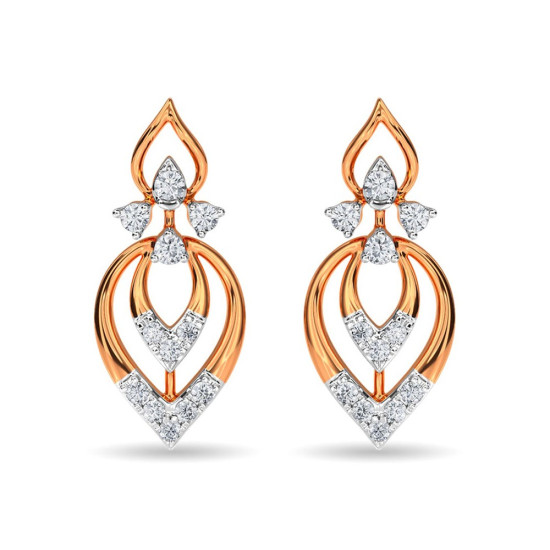 Diamond Stud Eulla Earring Rose Gold