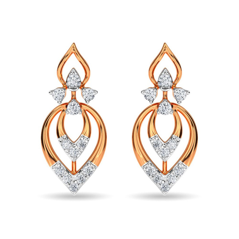 Diamond Stud Eulla Earring Rose Gold