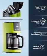 Coffee Machinein Green, Automatic Shut-Off
