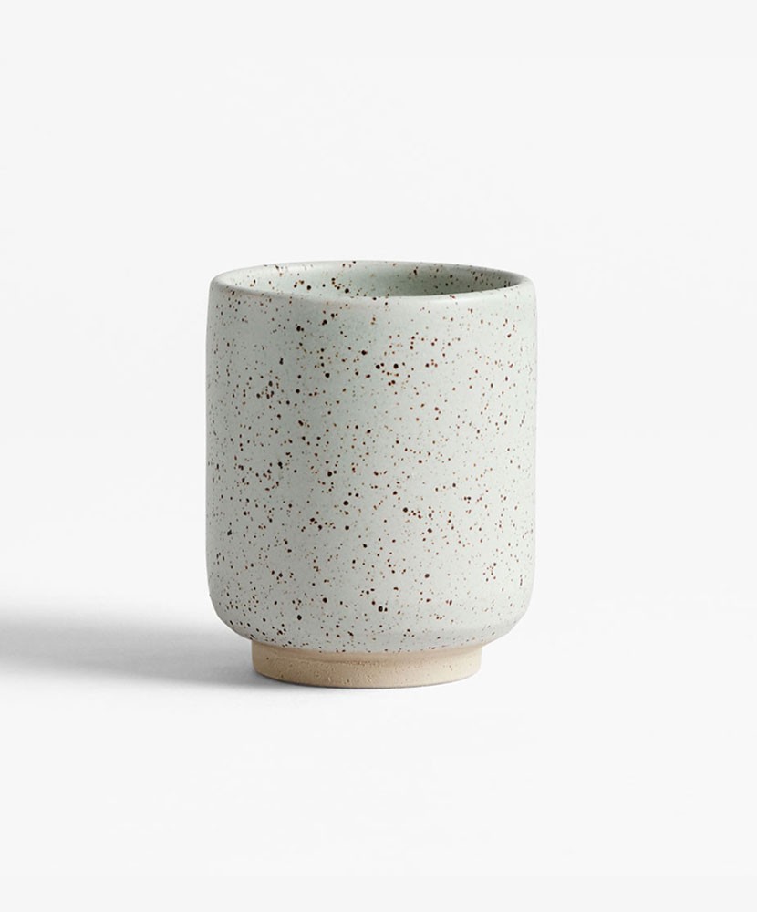 Greens Cylindrical Shape Ceramic Plant Pot