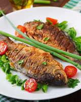 Grilled Fried Fish And Fish Creamed Salad Box