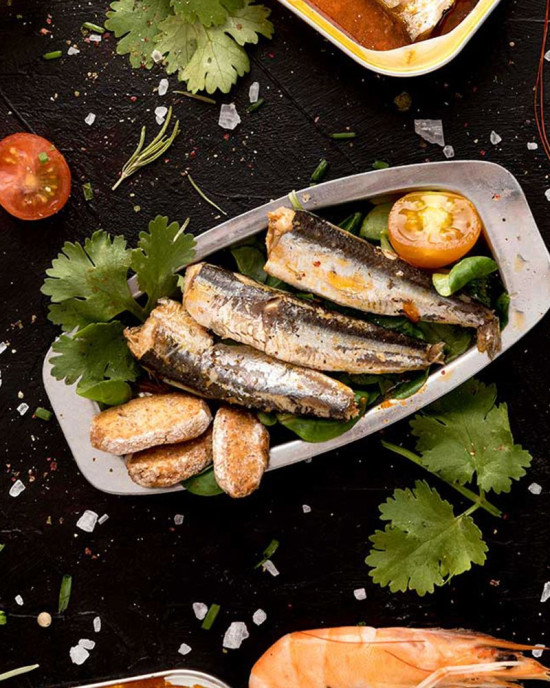 Keto Fried Sardines with Olives Chargrilled Sardines
