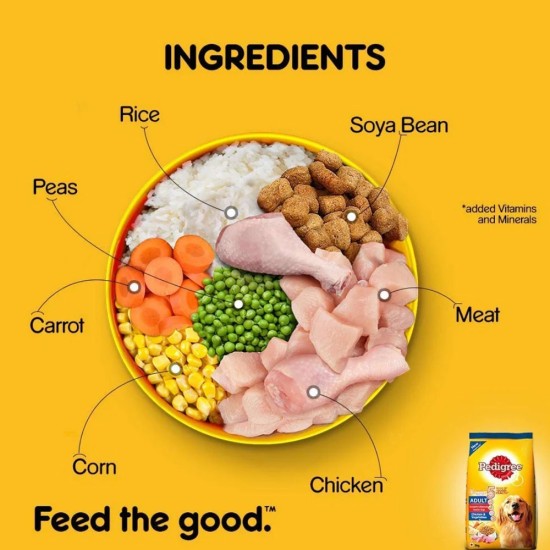 Pedigree Adult Dry Dog Food, 1kg Pack