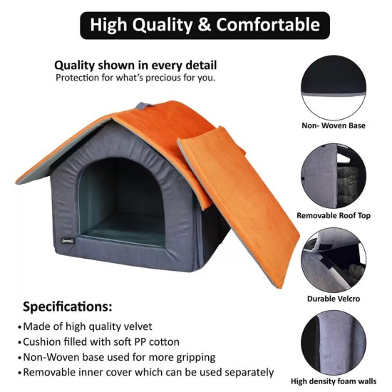Foodie Puppies Foldable Soft Velvet House