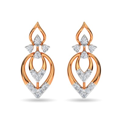 Diamond Stud Eulla Earring Rose Gold