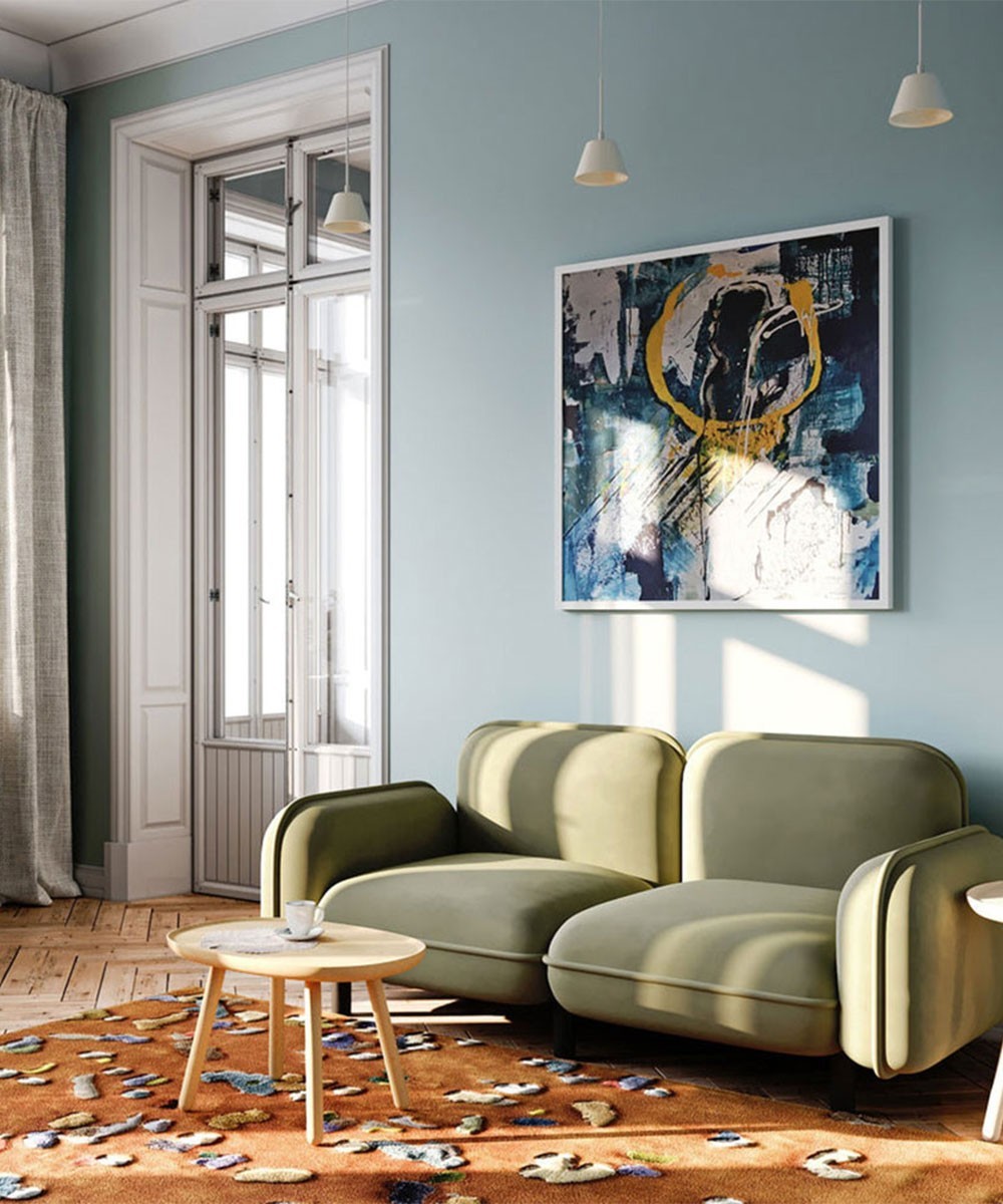 Janzo Furnitures Sheesham Wood Two Seater Sofa