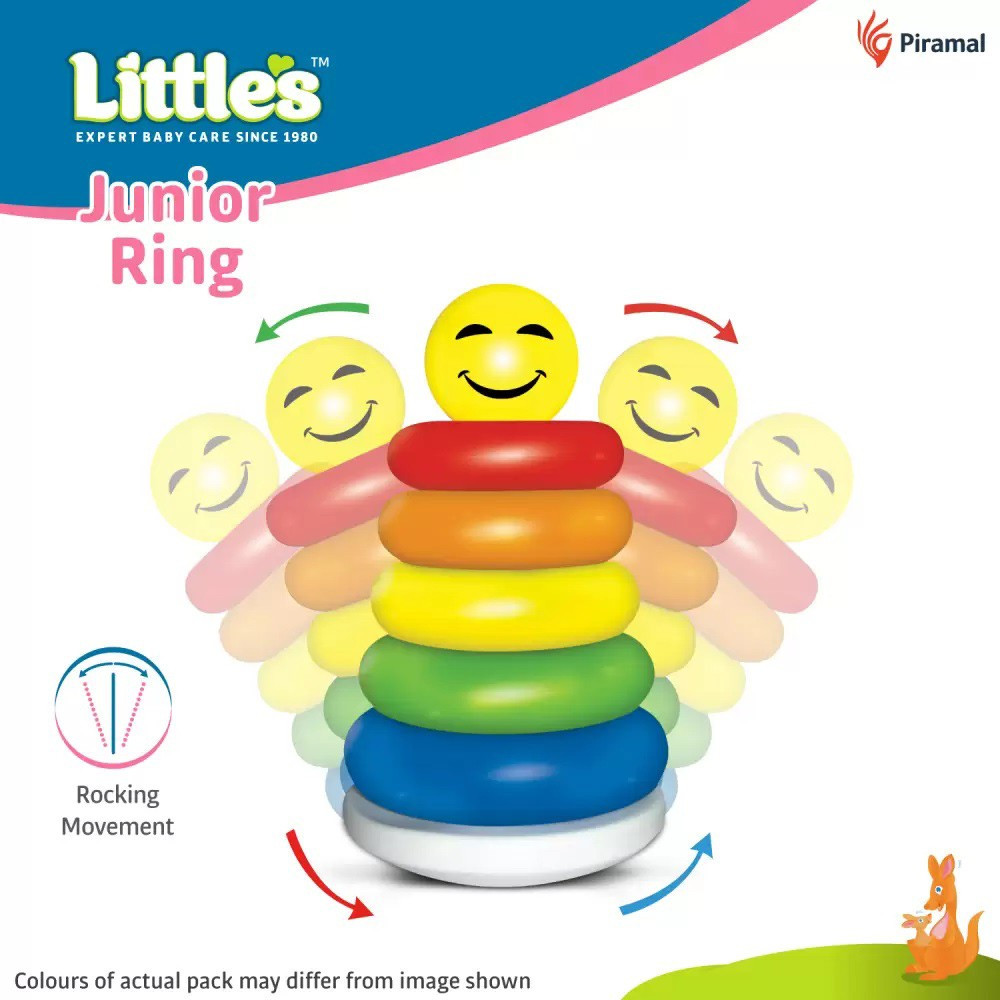 Wiggly Toys Junior Smiley Stacking Colorful Rings