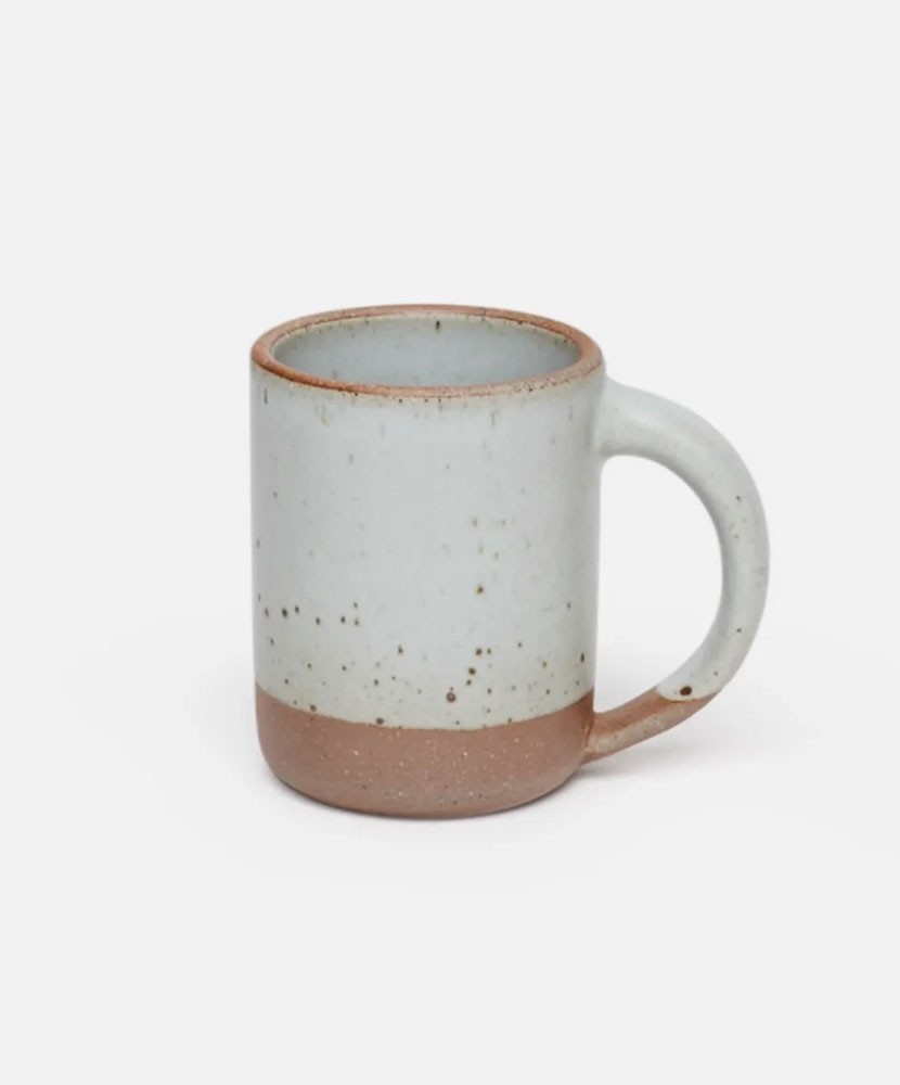 White & Black Glaze Cup And Dish Set